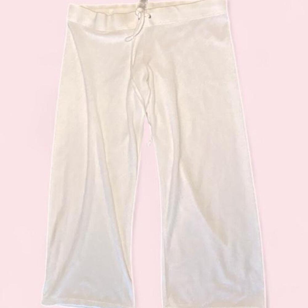 Vintage Juicy Couture Size M white terry cloth lounge pants Mcbling y2k lounge